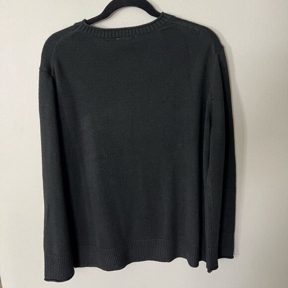 NWT Ella Moss Loos Fit Sweater Size M Black - Picture 3 of 13